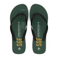 Thumbnail for Springfield Branson National Airport (SGF) Slippers & Flip Flops - Slippers - Flip Flops - Code - Dark Green