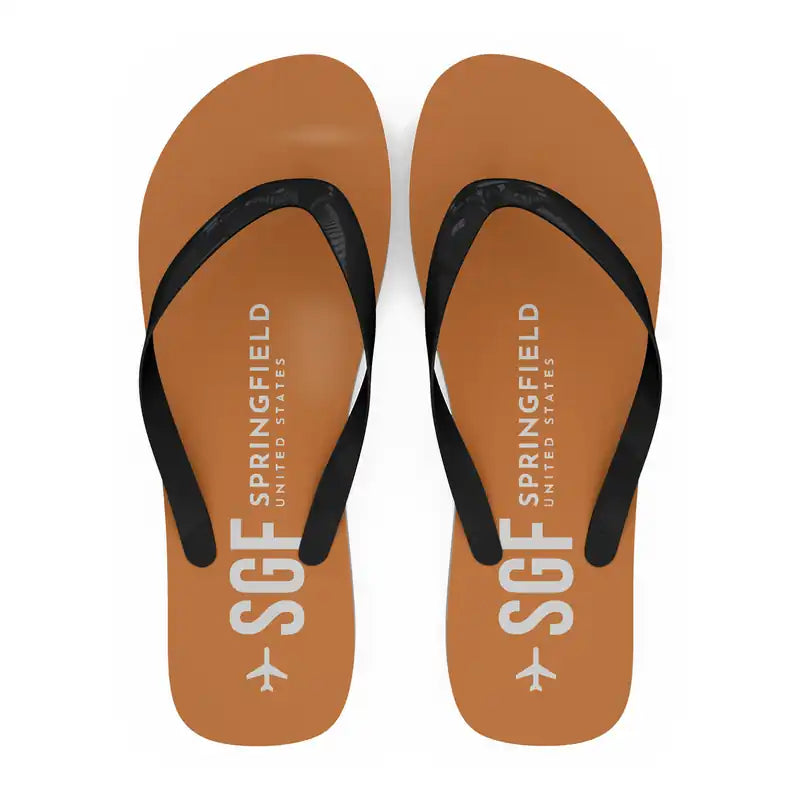 Springfield Branson National Airport (SGF) Slippers & Flip Flops - Slippers - Flip Flops - Code - Orange