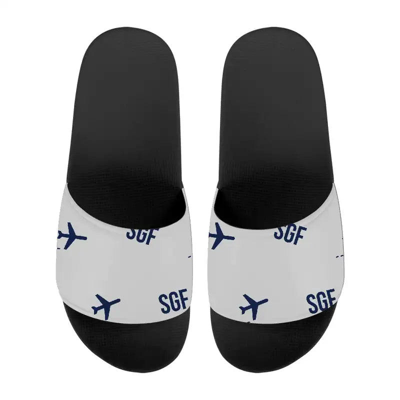 Springfield Branson National Airport (SGF) Slippers & Flip Flops - Slippers - Sport - Pattern - Light Gray