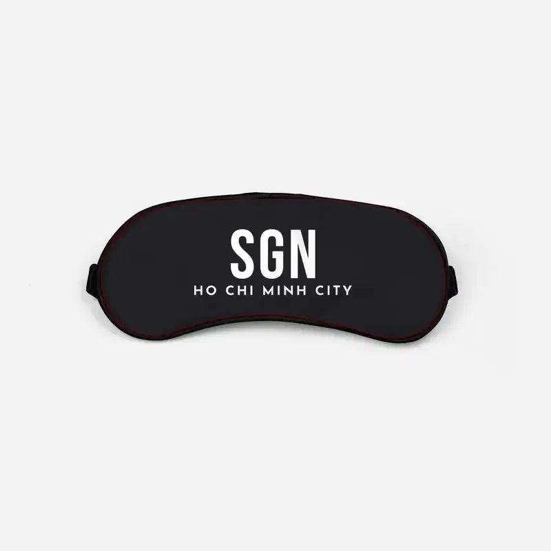 Tan Son Nhat International Airport Ho Chi Minh City (SGN) Sleep Masks - Sleep Mask - Code - Black
