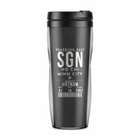 Thumbnail for Tan Son Nhat International Airport Ho Chi Minh City (SGN) Travel Mugs - Boarding Pass - Plastic (No Holder) - Gray