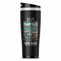 Thumbnail for Tan Son Nhat International Airport Ho Chi Minh City (SGN) Travel Mugs - Poster + Name - Stainless Steel (No Holder) - Black