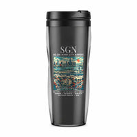 Thumbnail for Tan Son Nhat International Airport Ho Chi Minh City (SGN) Travel Mugs - Poster - Plastic (No Holder) - Gray