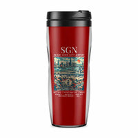 Thumbnail for Tan Son Nhat International Airport Ho Chi Minh City (SGN) Travel Mugs - Poster - Plastic (No Holder) - Red