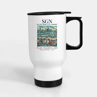 Thumbnail for Tan Son Nhat International Airport Ho Chi Minh City (SGN) Travel Mugs - Poster - Stainless Steel with Holder - White