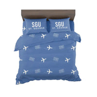 Thumbnail for St. George Regional Airport (SGU) Bedding Sets & Blankets - Bedding Set - Pattern - Blue