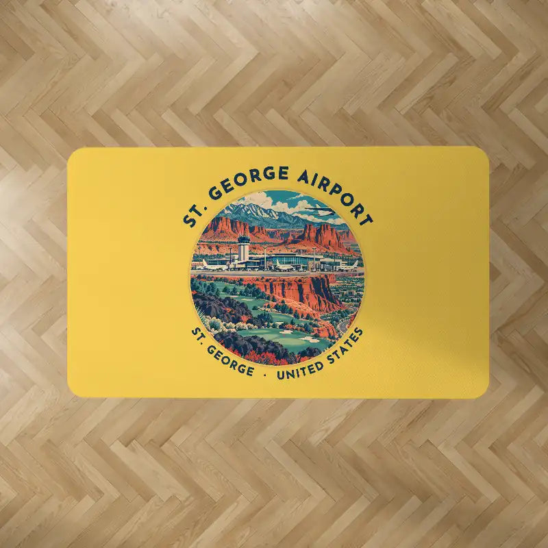 St. George Regional Airport (SGU) Carpets - Carpet Rectangle - Badge - Yellow