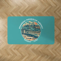 Thumbnail for Shanghai Hongqiao International Airport (SHA) Carpets - Carpet Rectangle - Badge - Turquoise