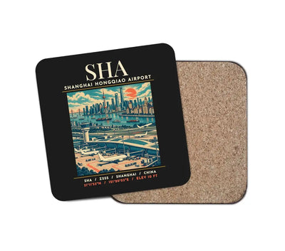 SHA - Poster - Coaster - Black
