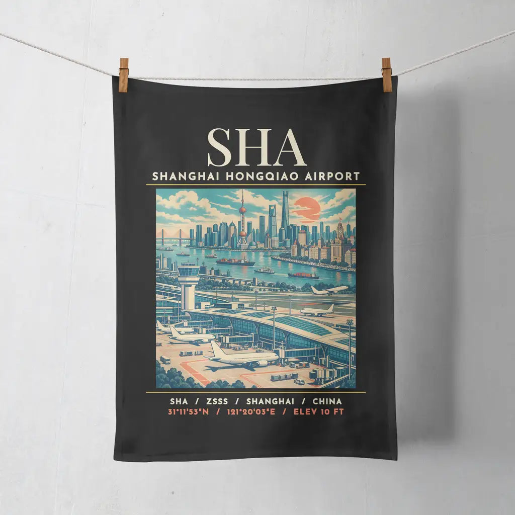SHA - Poster - Towel - Black