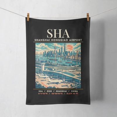 SHA - Poster - Towel - Black