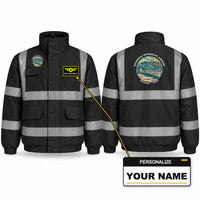 Thumbnail for Shanghai Hongqiao International Airport (SHA) Reflective Winter Jackets - Badge + Name - Black