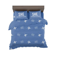 Thumbnail for Shenyang Taoxian International Airport (SHE) Bedding Sets & Blankets - Bedding Set - Pattern - Blue