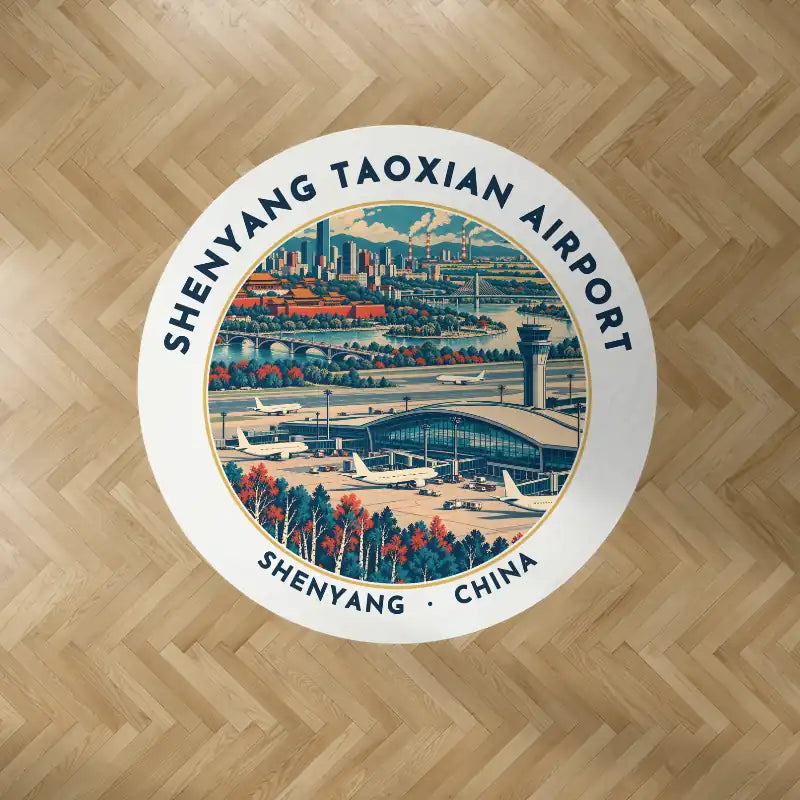 Shenyang Taoxian International Airport (SHE) Carpets - Carpet Round - Badge - White