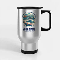 Thumbnail for Shenyang Taoxian International Airport (SHE) Travel Mugs - Badge + Name - Stainless Steel with Holder - Silver