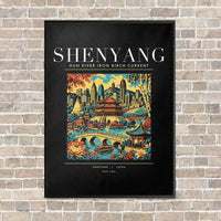 Thumbnail for SHENYANG - Poster - Canvas Framed - Black