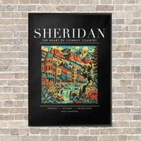 Thumbnail for SHERIDAN - Poster - Canvas Framed - Black