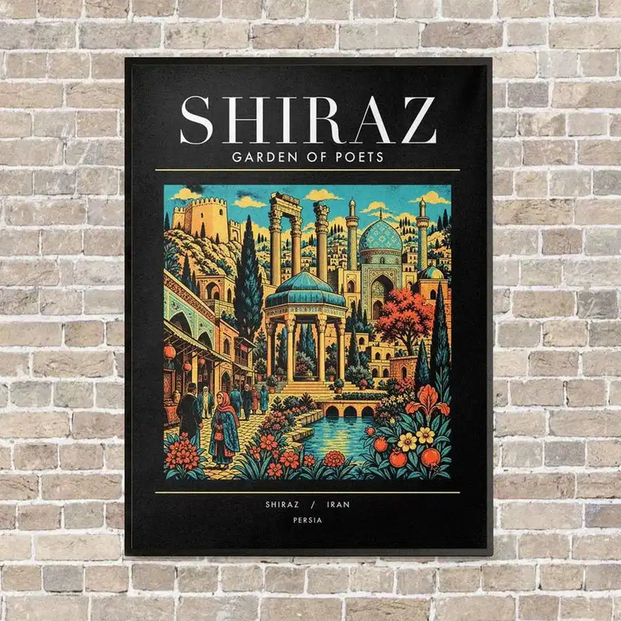 SHIRAZ - Poster - Canvas Framed - Black