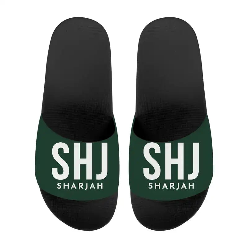 Sharjah International Airport (SHJ) Slippers & Flip Flops - Slippers - Sport - Code - Dark Green