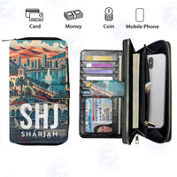 Thumbnail for Sharjah International Airport (SHJ) Leather Wallets - Zip Long Wallet - Scene