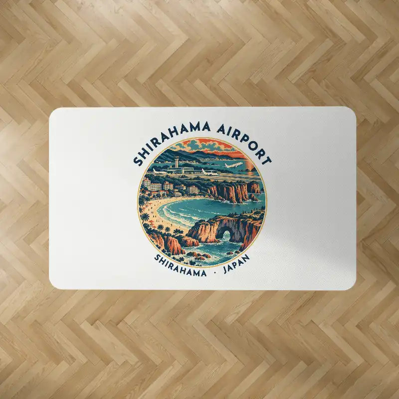 Nanki-Shirahama Airport (SHM) Carpets - Carpet Rectangle - Badge - White