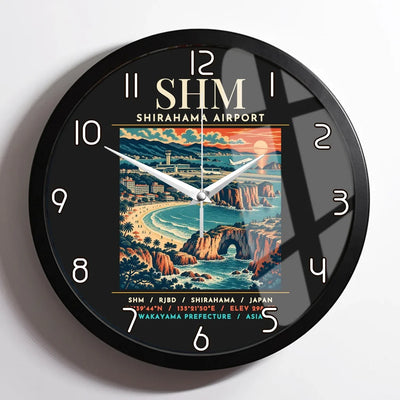 SHM - Poster - Wall Clock Framed - Black