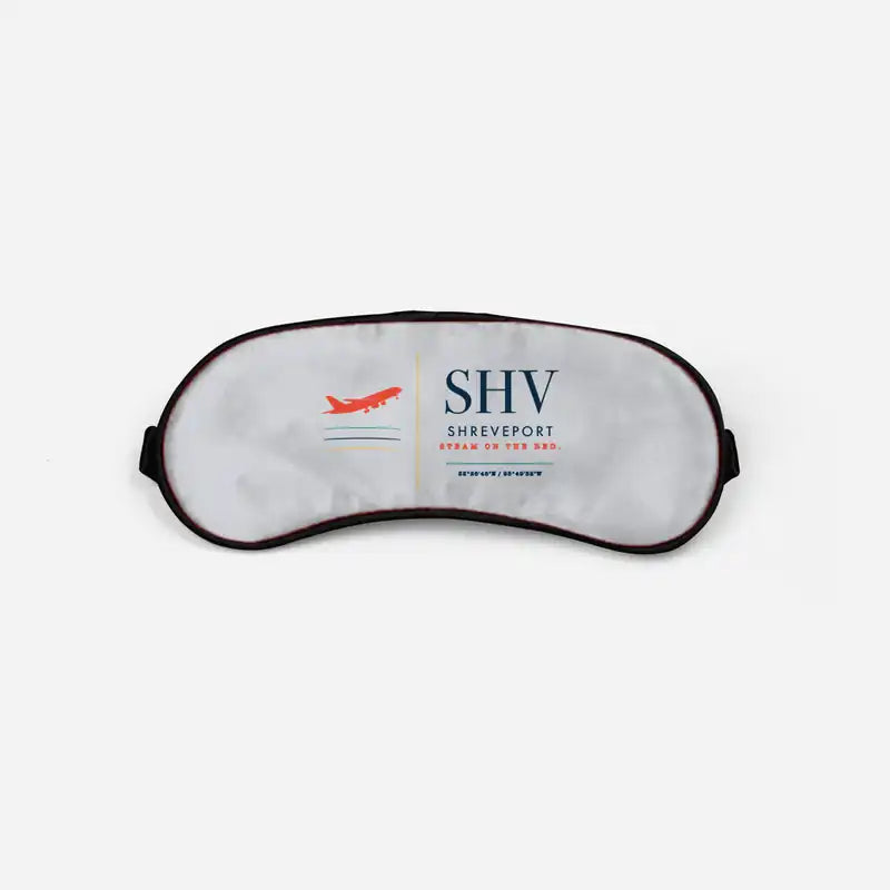 Shreveport Regional Airport (SHV) Sleep Masks - Sleep Mask - Front - Light Gray
