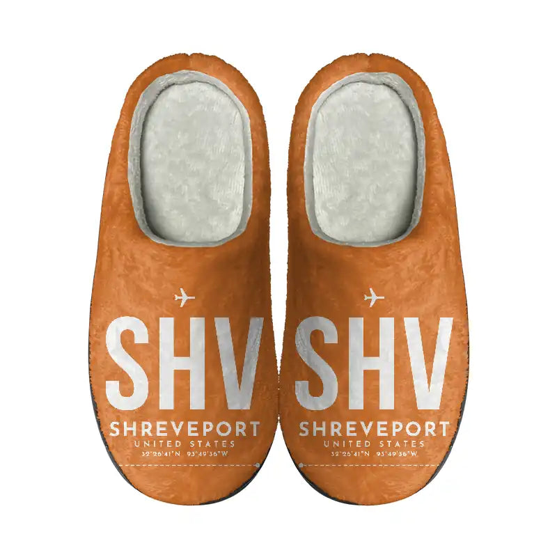 Shreveport Regional Airport (SHV) Slippers & Flip Flops - Slippers - Cotton - Code - Same - Orange