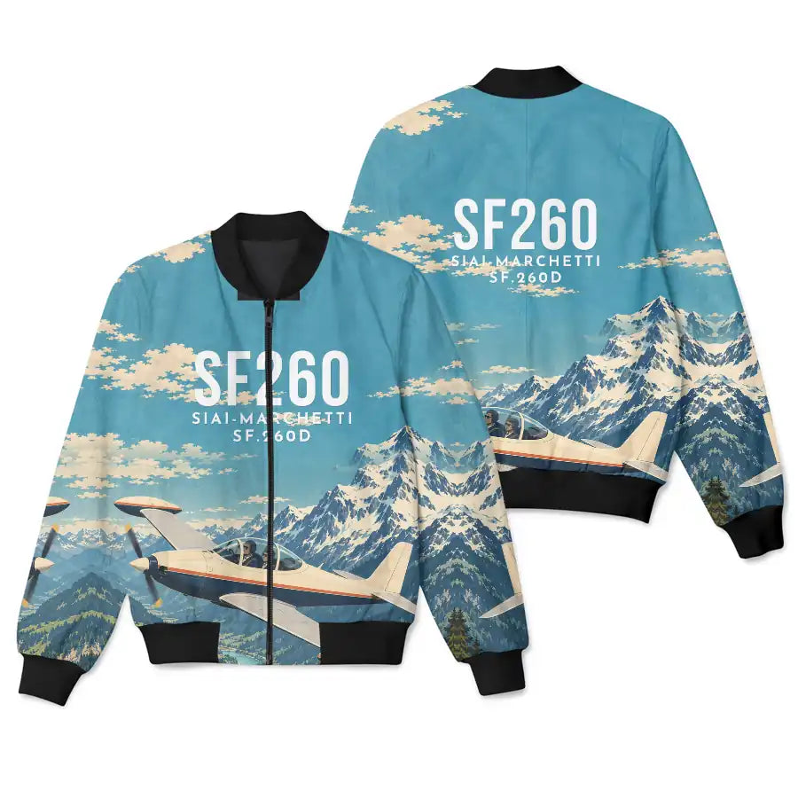 SIAI-Marchetti SF.260D 3D All-Over Print Clothing - Bomber Jacket - 3D