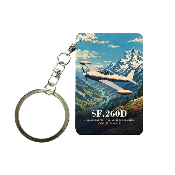 SIAI-Marchetti SF.260D - 3D + Name - Key Chain - Full Print
