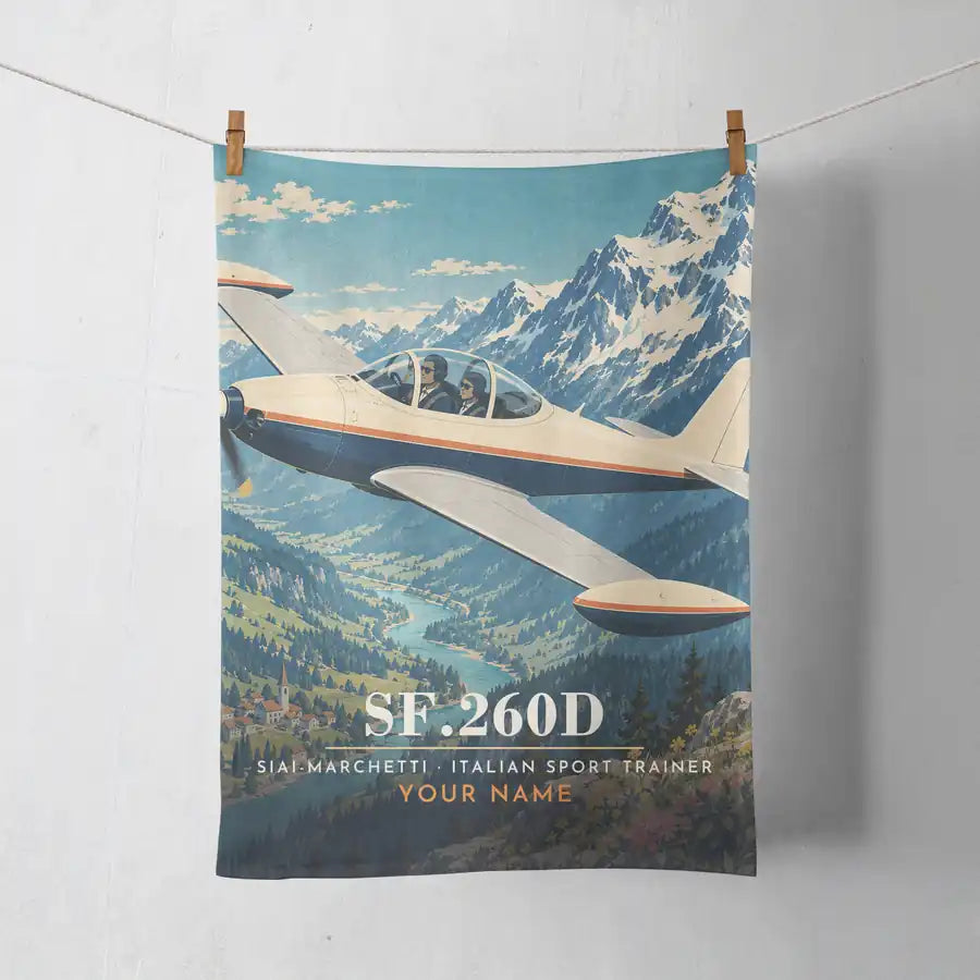 SIAI-Marchetti SF.260D - 3D + Name - Towel - Full Print