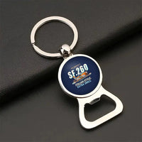 Thumbnail for SIAI-Marchetti SF.260D - Cartoon - Bottle Opener Key Chain - Navy Blue