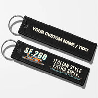 Thumbnail for SIAI-Marchetti SF.260D Aviator Key Chains - Black - Cartoon - Personalized