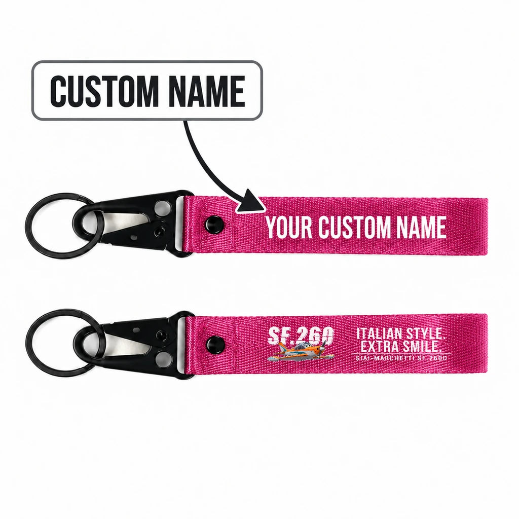 SIAI-Marchetti SF.260D Hawk-Shaped Key Chains - Pink - Cartoon - Personalized