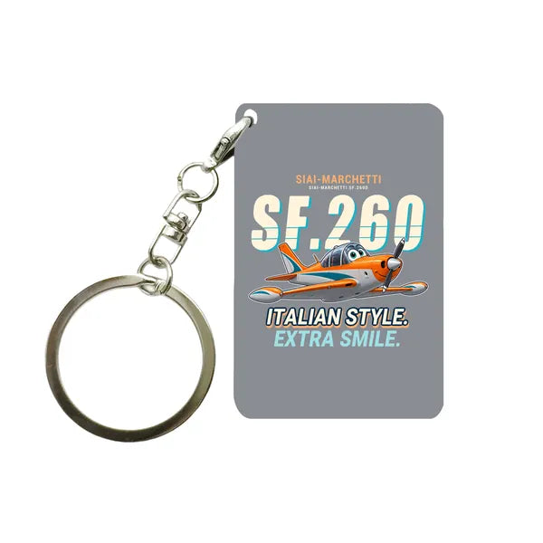SIAI-Marchetti SF.260D - Cartoon - Key Chain - Gray