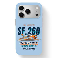 Thumbnail for SIAI-Marchetti SF.260D - Cartoon + Name - MagSafe iPhone 17 Pro - Light Blue
