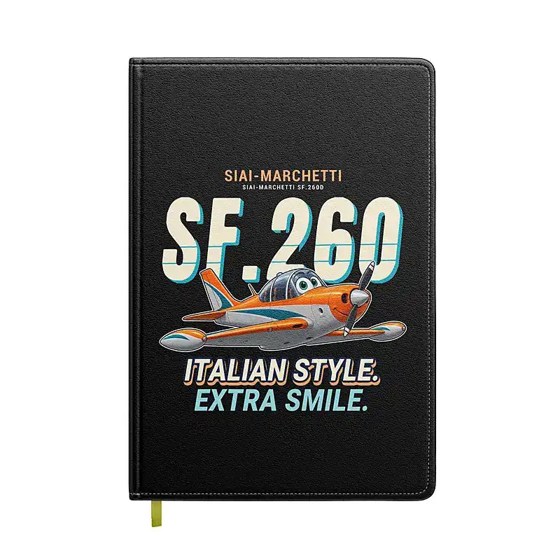 SIAI-Marchetti SF.260D - Cartoon - Notebook - Black