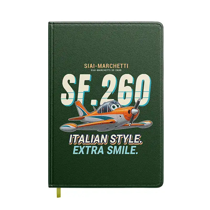 SIAI-Marchetti SF.260D - Cartoon - Notebook - Dark Green