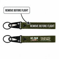 Thumbnail for SIAI-Marchetti SF.260D Hawk-Shaped Key Chains - Dark Green - Cartoon - Remove Before Flight
