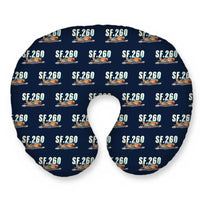 Thumbnail for SIAI-Marchetti SF.260D - Cartoon Seamless - Travel Pillow - Navy