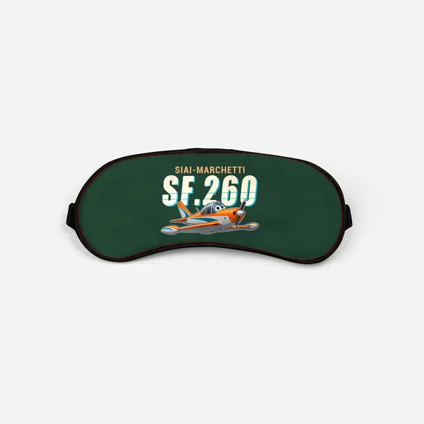 SIAI-Marchetti SF.260D - Cartoon - Sleep Mask - Dark Green