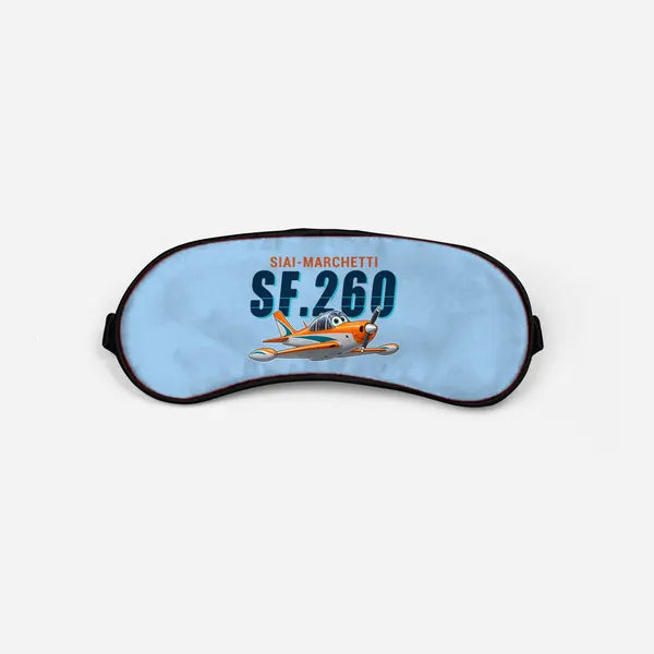 SIAI-Marchetti SF.260D - Cartoon - Sleep Mask - Light Blue