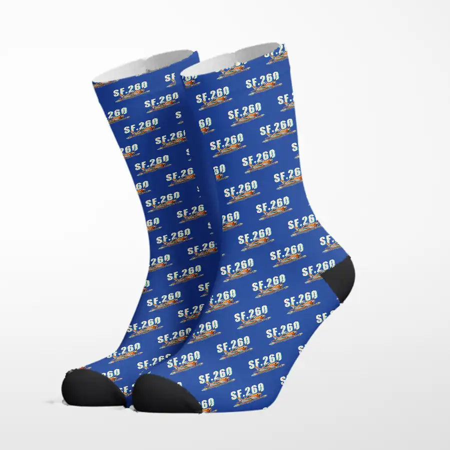 SIAI-Marchetti SF.260D - Cartoon - Socks - Royal Blue