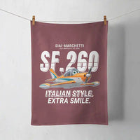 Thumbnail for SIAI-Marchetti SF.260D - Cartoon - Towel - Dark Red