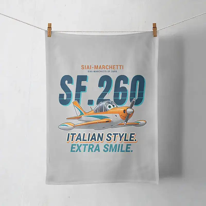 SIAI-Marchetti SF.260D - Cartoon - Towel - Light Gray