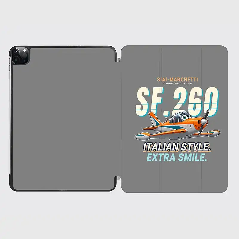 SIAI-Marchetti SF.260D - Cartoon - iPad Case - Gray