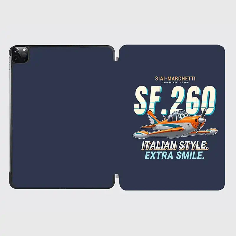 SIAI-Marchetti SF.260D - Cartoon - iPad Case - Navy Blue
