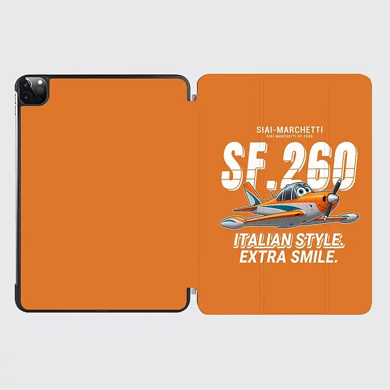 SIAI-Marchetti SF.260D - Cartoon - iPad Case - Orange