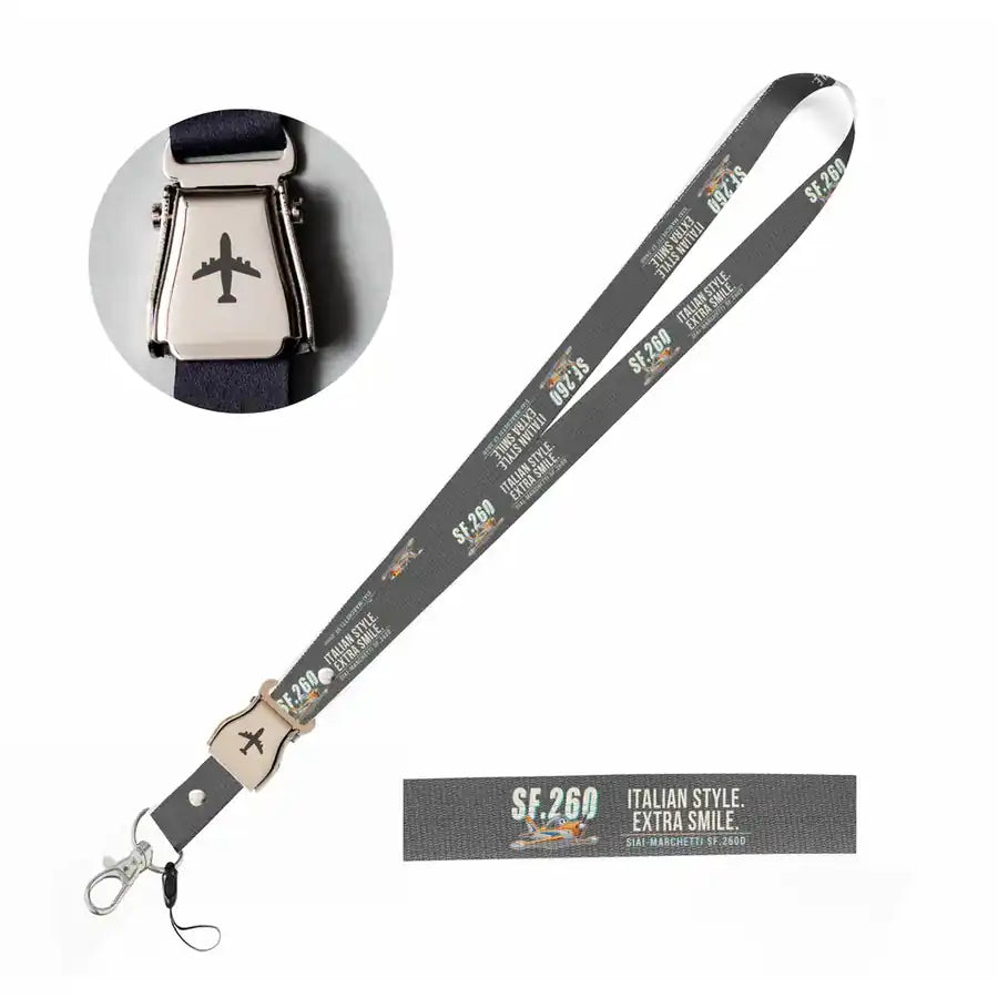 SIAI-Marchetti SF.260D Lanyard & ID Holders seat belt lanyard - Cartoon - Gray