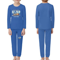 Thumbnail for SIAI-Marchetti SF.260D - Children Pajamas - Cartoon Chest + Name - Blue